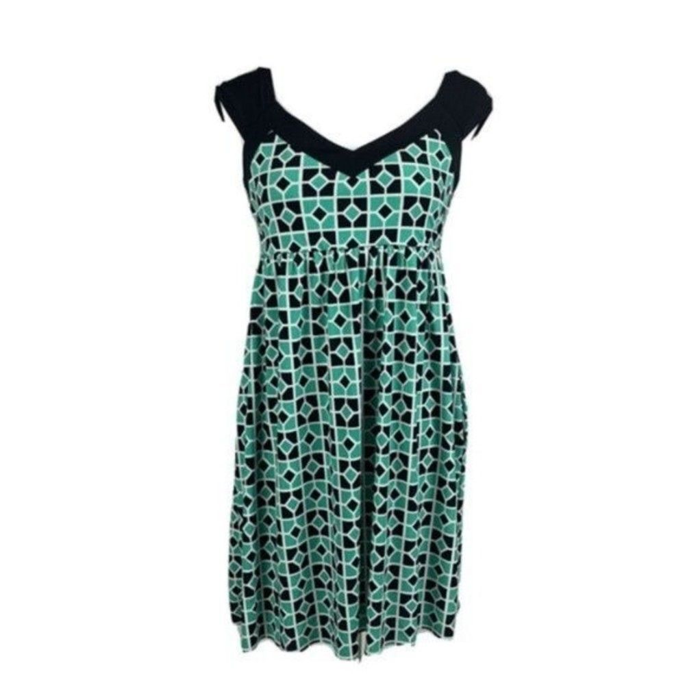 Donna Morgan Mod cap sleeve geometric print short